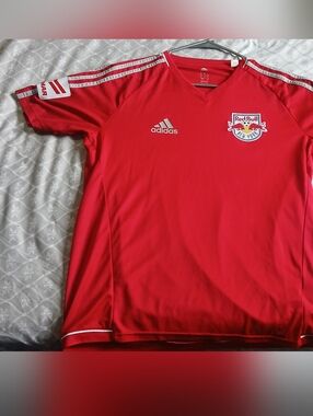Adidas MLS - New York Red Bulls Soccer Jersey Size Large Authentic